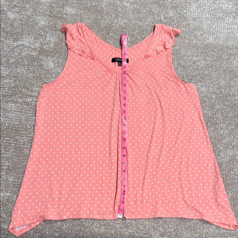 Ellen Tracy Coral Polka Dot Women's Sleep Dress - Picture 5 of 7